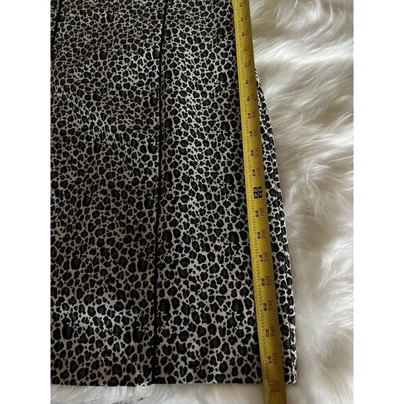 Banana Republic Dress 2 Petite White Black Gray Leopard Piping Sheath 3/4 Sl LN - Picture 13 of 15